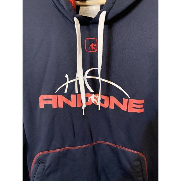AND1 AND ONE Men’s Sz XL Basketball Hoodie Sweatshirt Pullover‎ Blue Red - Picture 1 of 7